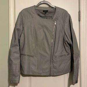 Apt. 9, gray, leather jacket